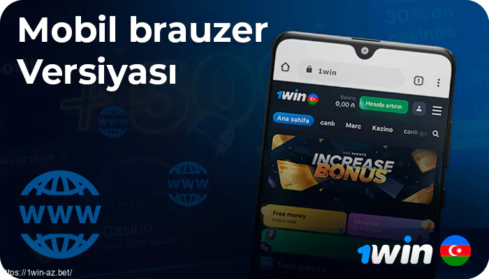 Saytın mobil versiyası 1win AZ - saytdan mobil brauzer vasitəsilə necə istifadə etmək olar