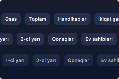1Win üçün müxtəlif mərc bazarları